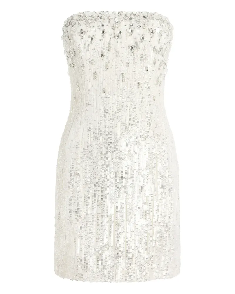 Jenny Packham Josette Cocktailkleid mit Pailletten - Weiß Weiß