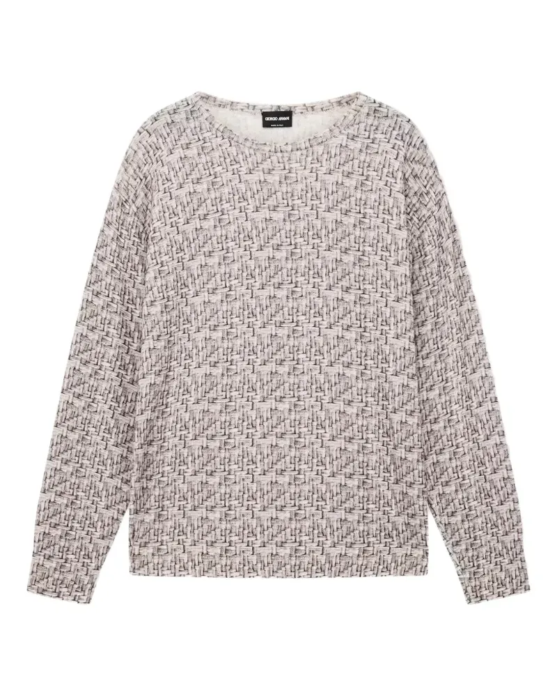 Giorgio Armani Pullover mit Rundhalsausschnitt - Grau Grau