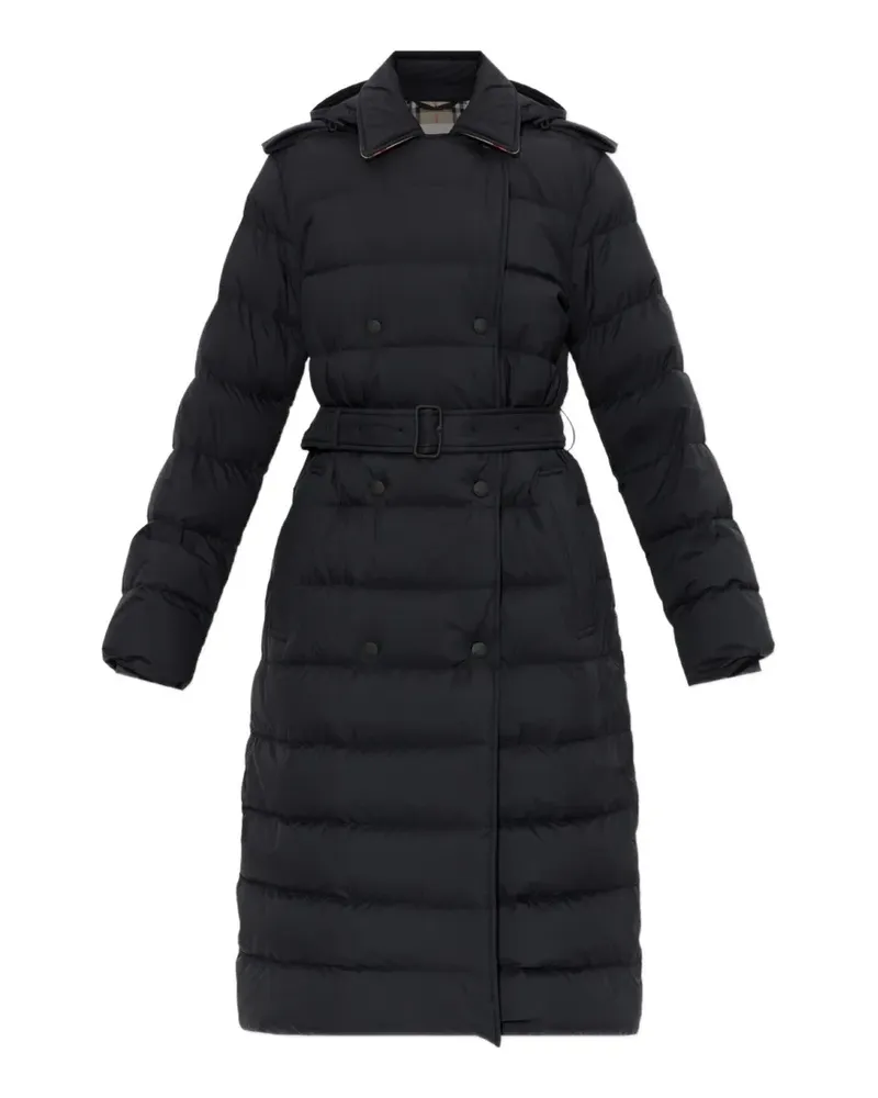 Burberry Kent belted-waist coat - Schwarz Schwarz