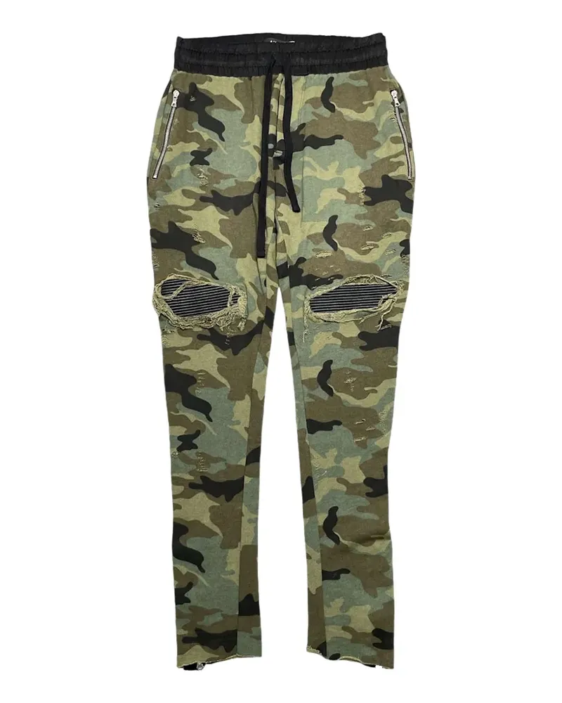 Amiri MX1 leather-patch track pants - Grün Grün