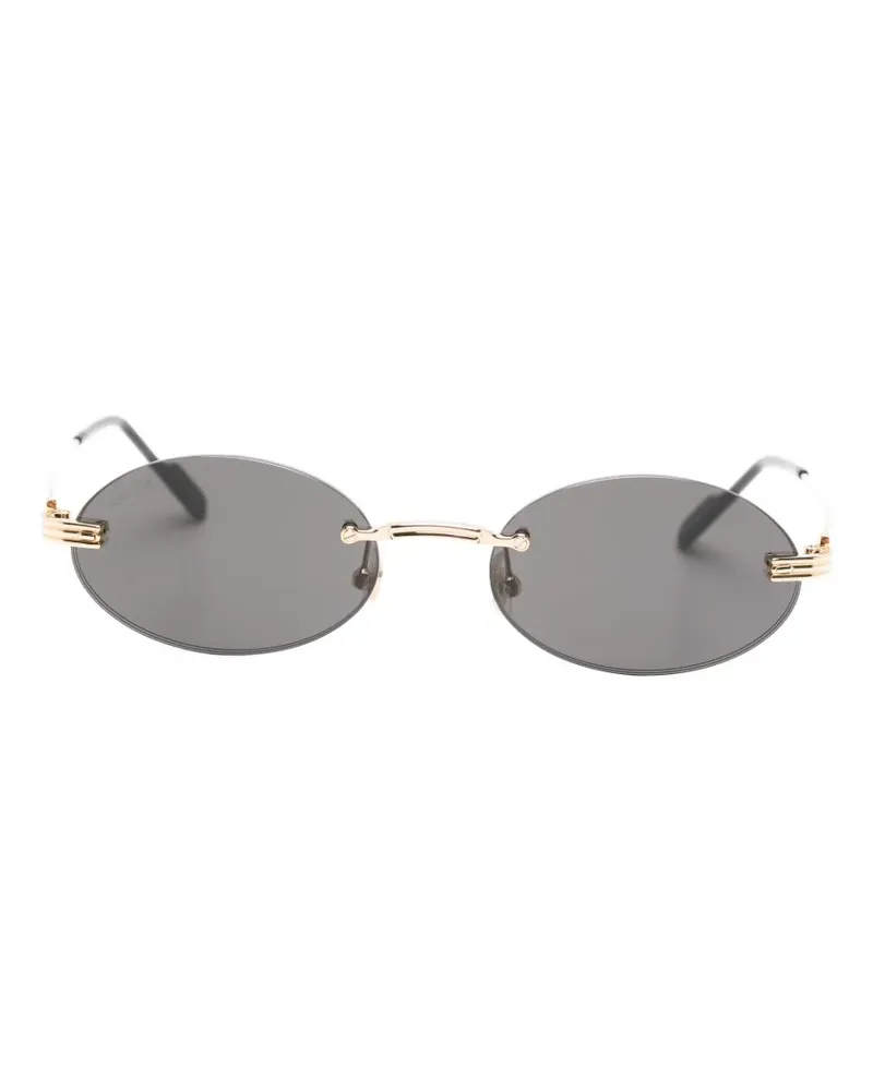 Cartier rimless oval-frame sunglasses - Gold Gold