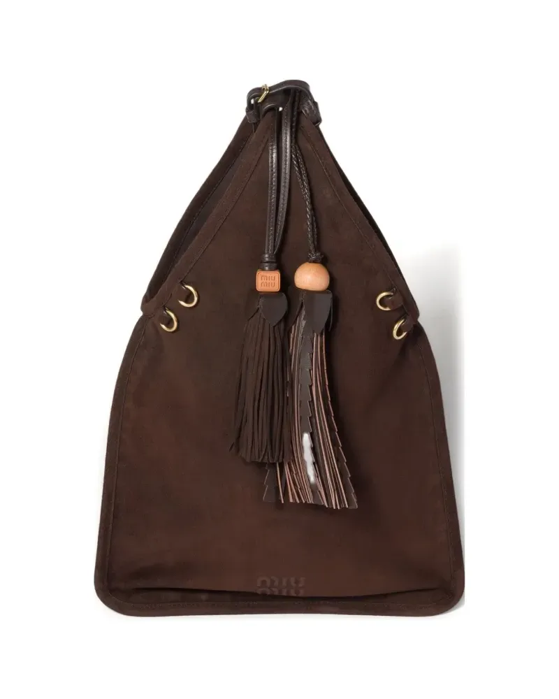 Miu Miu Handtasche mit Quaste - Braun Braun