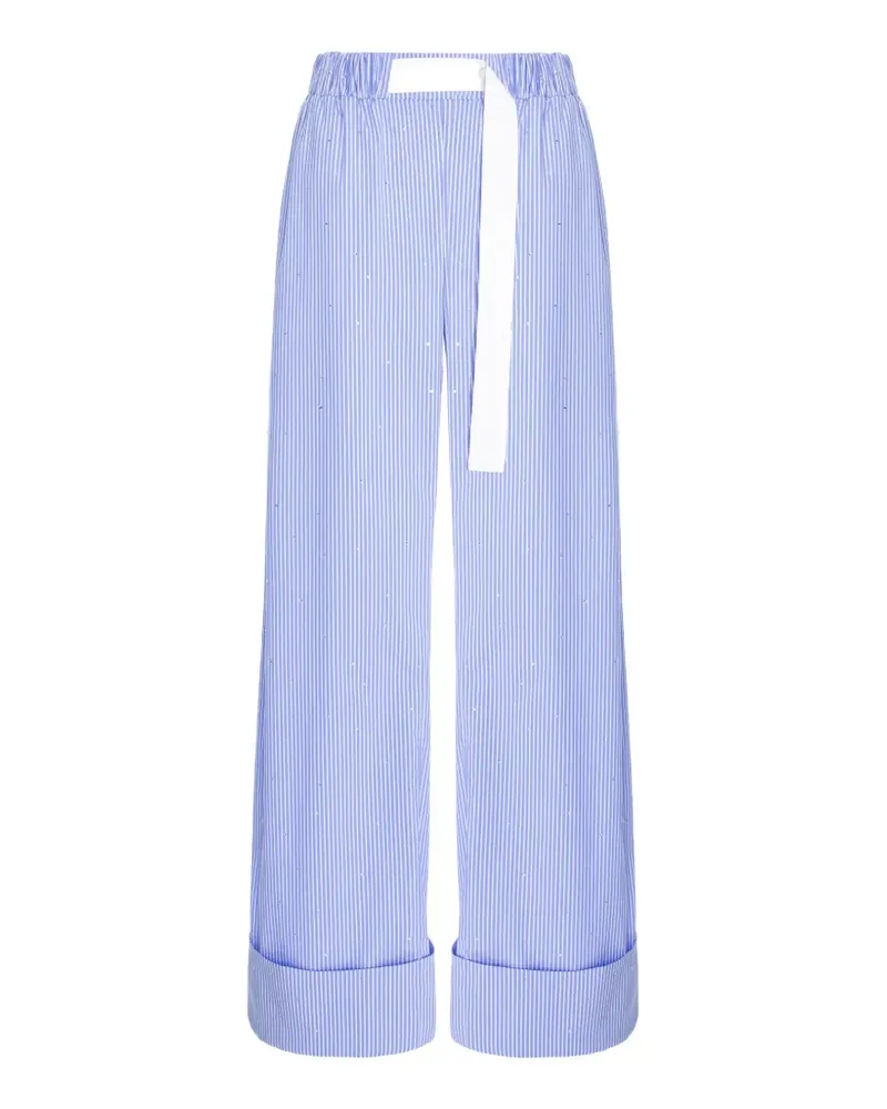 V:PM ATELIER Claudia Hose mit Kristallen - Blau Blau