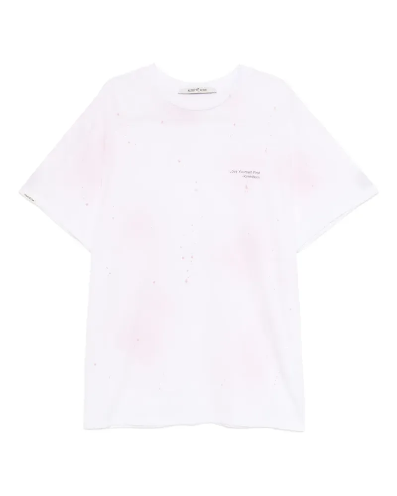 KIMHEKIM T-Shirt mit Batikmuster - Weiß Weiß