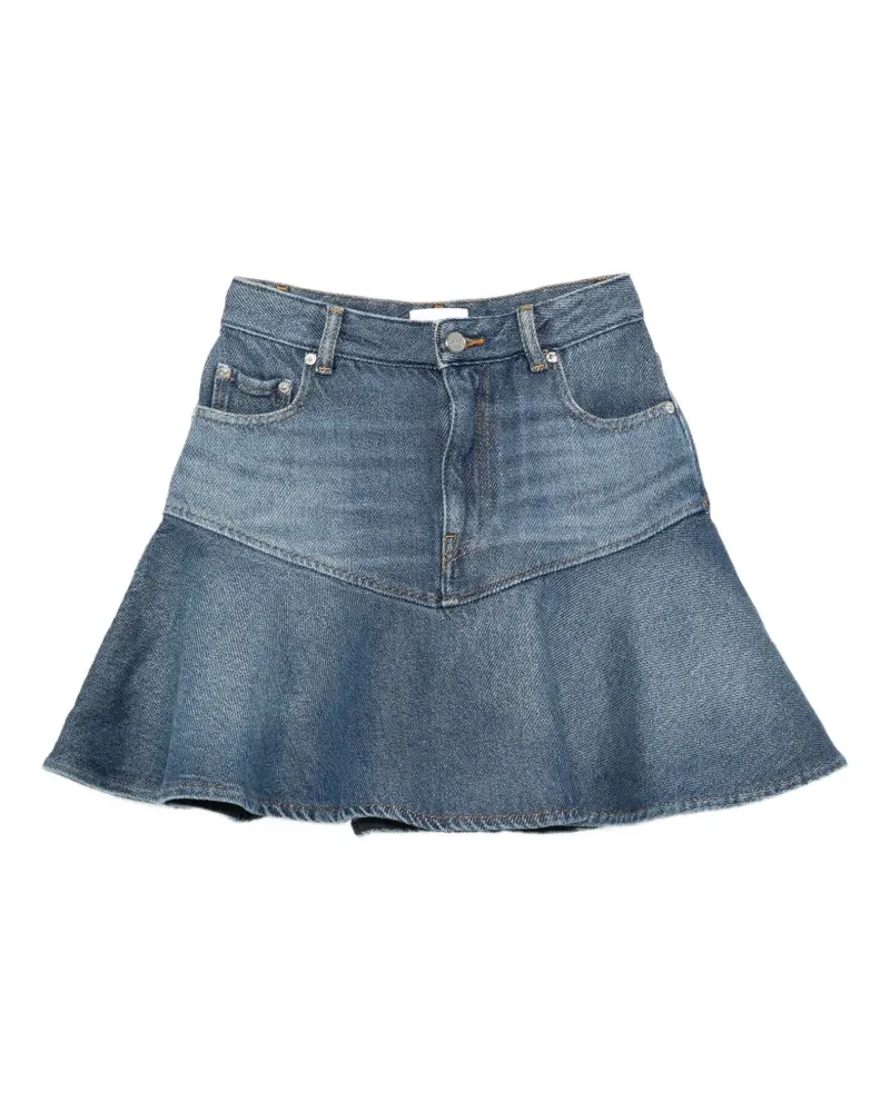 Ganni flared denim mini skirt - Blau Blau