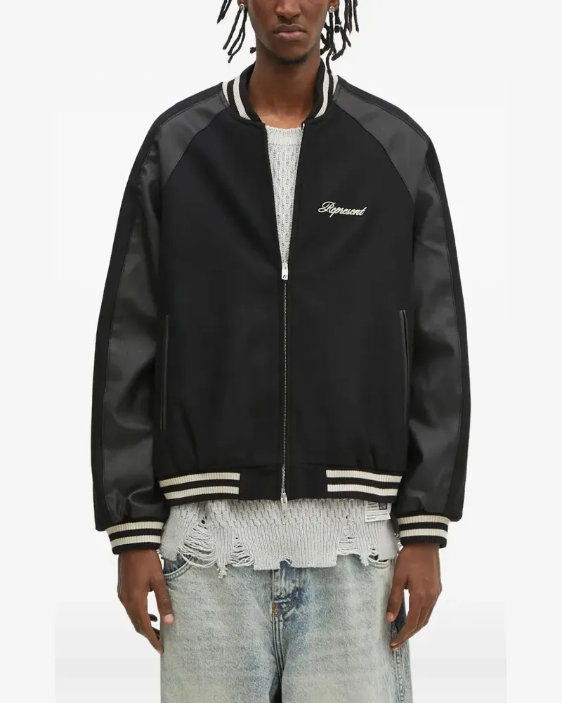 REPRESENT Bestickte Bomberjacke - Schwarz Schwarz