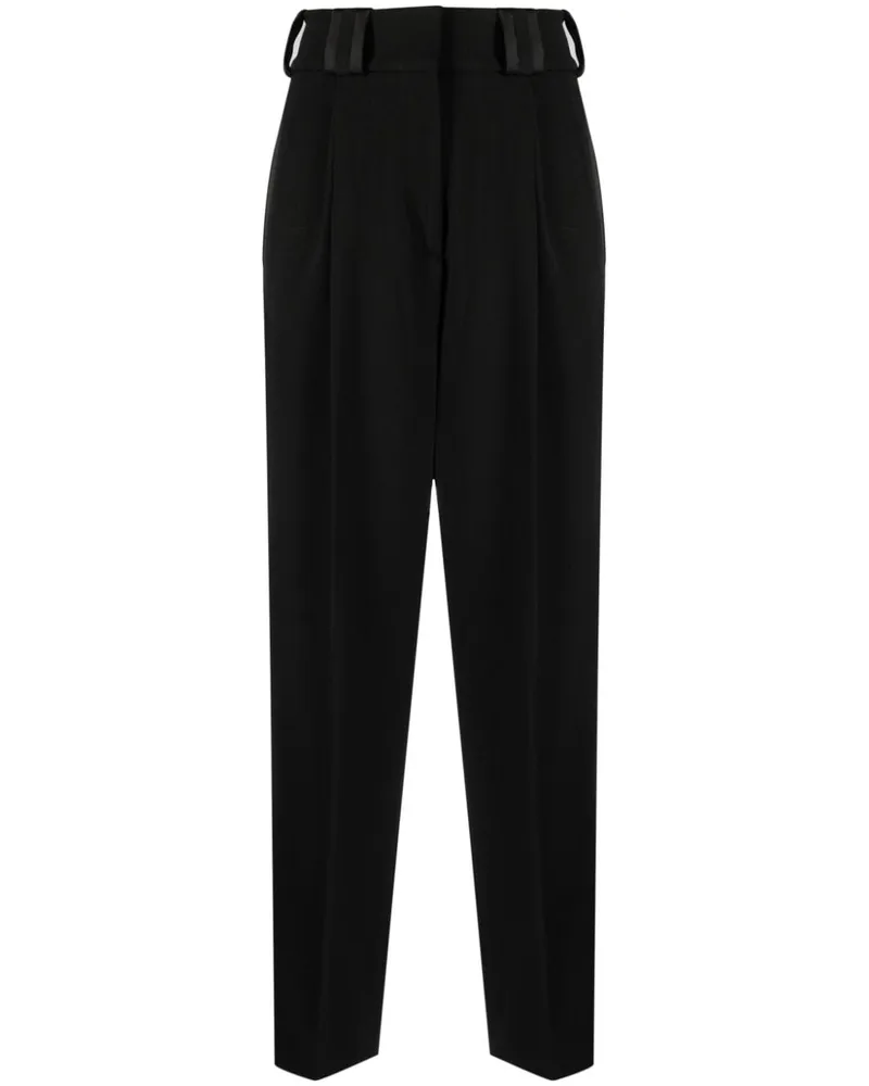 Moschino Cropped-Hose mit hohem Bund - Schwarz Schwarz