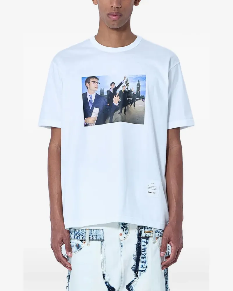 Junya Watanabe graphic-print T-shirt - Weiß Weiß