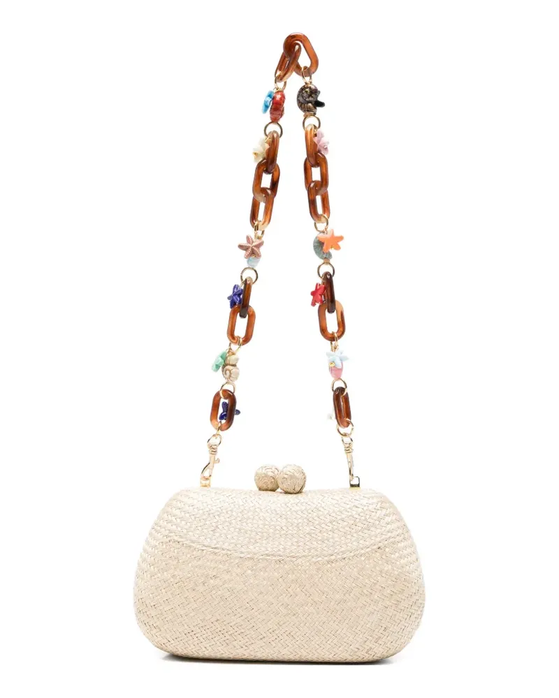 Serpui Gewebte Heidi Tasche mit Anhänger - Nude Nude