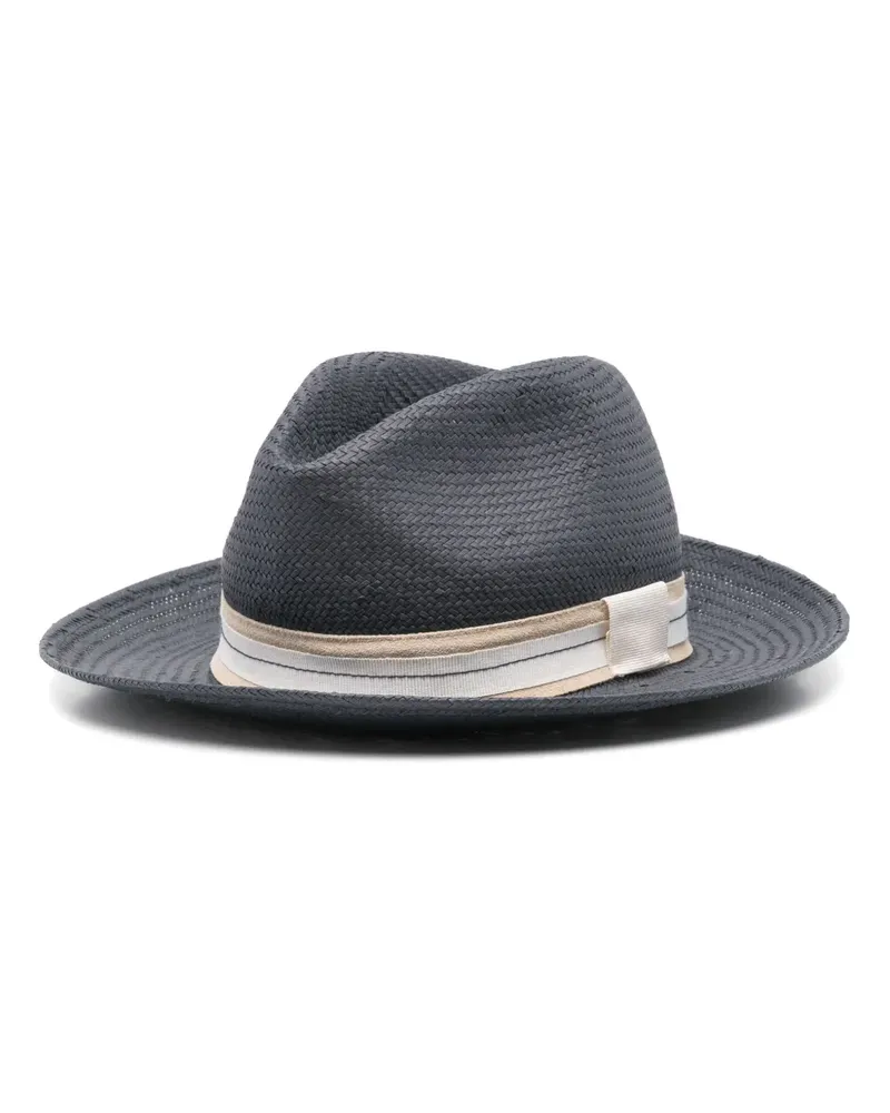 Eleventy Panama Fedora - Blau Blau