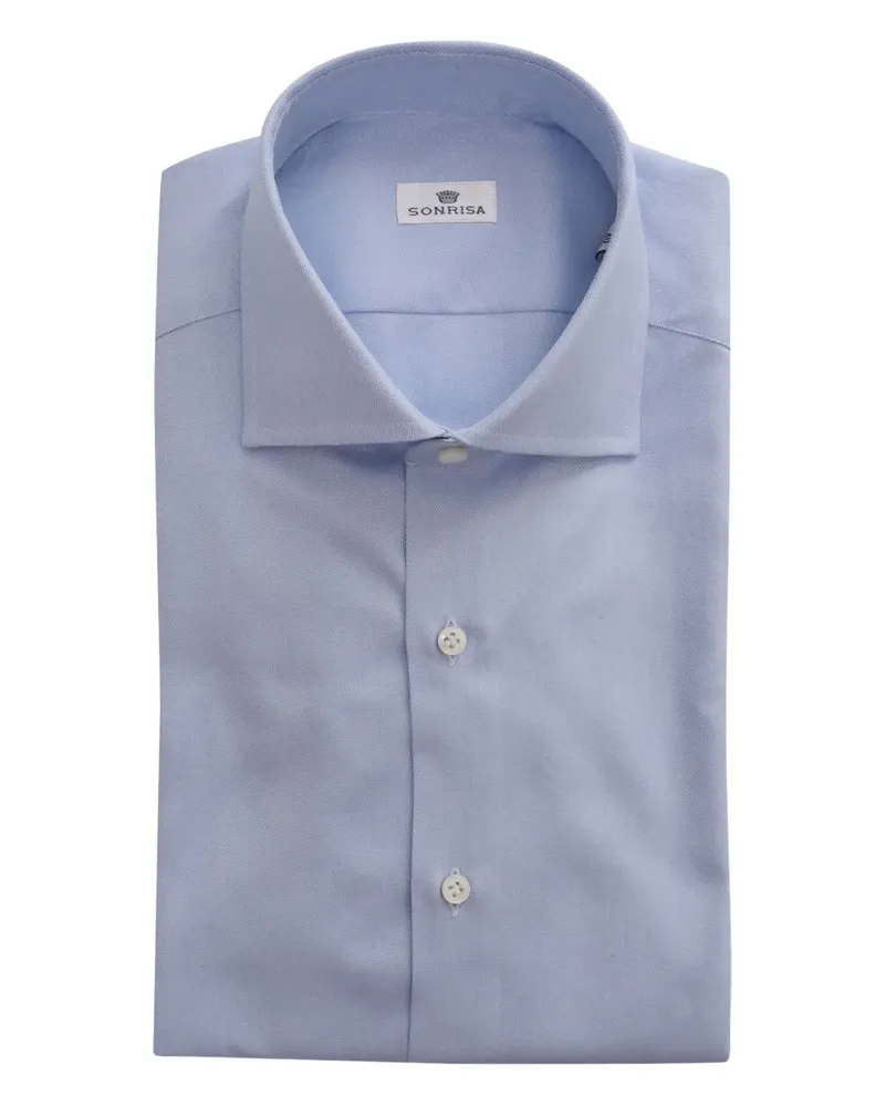 SONRISA Button-down-Hemd aus Baumwolle - Blau Blau