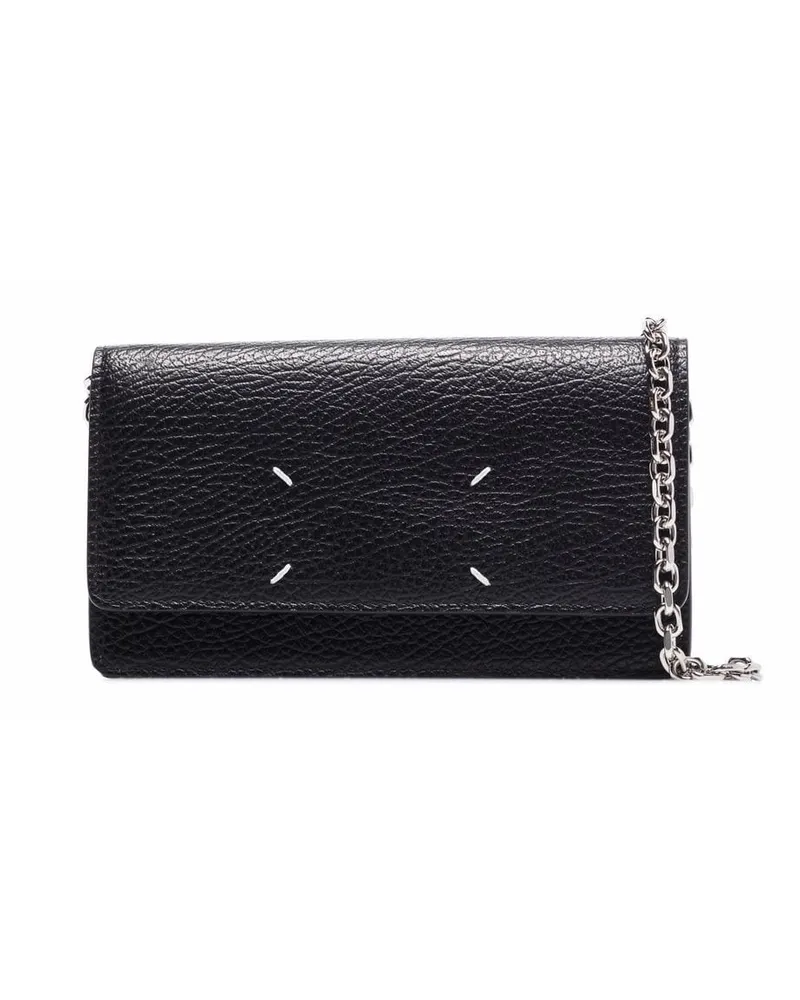 Maison Margiela Clutch mit Ziernähten - Schwarz Schwarz