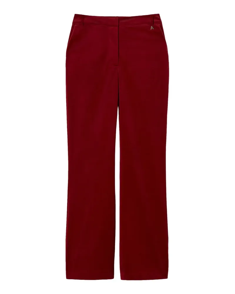 Twin-Set Ausgestellte Hose aus Samt - Rot Rot