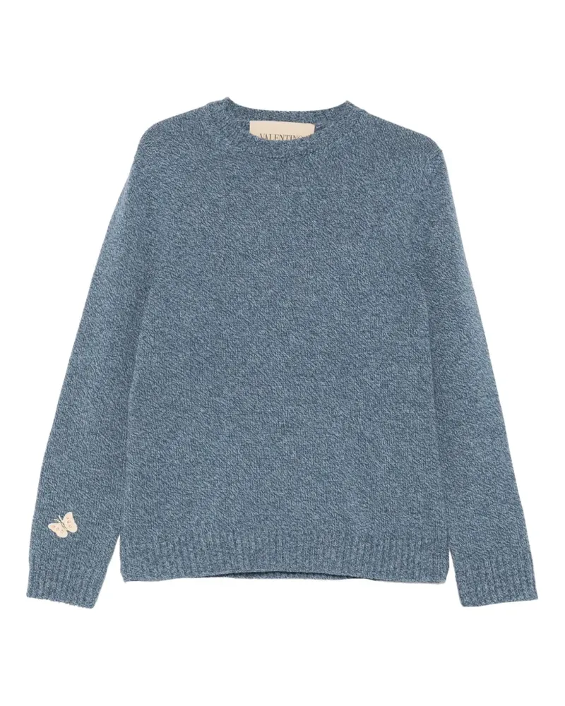 Valentino Garavani Pullover mit Schmetterling-Patch - Blau Blau