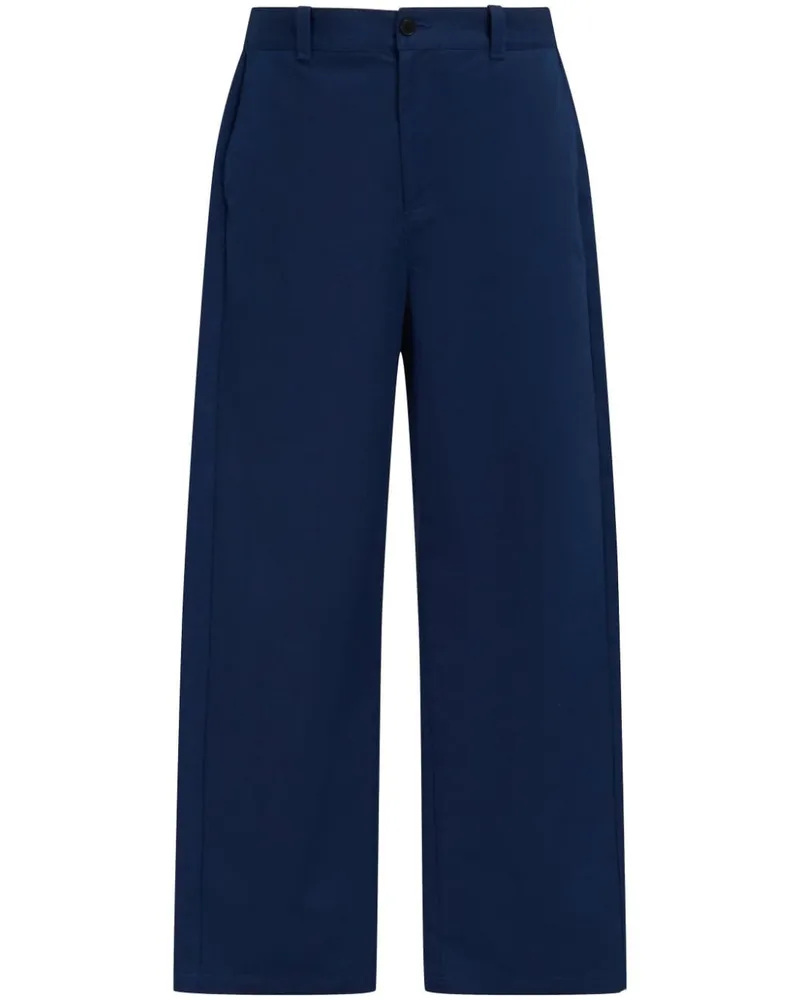 Marni Straight-Leg-Hose mit Logo Blau