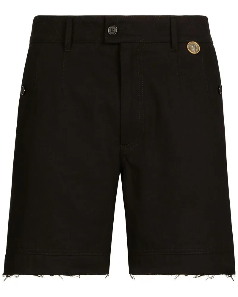 Dolce & Gabbana Bermudas mit ausgefranstem Saum - Schwarz Schwarz