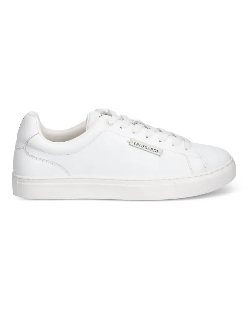 Trussardi Sneakers mit Logo-Patch - Weiß Weiß