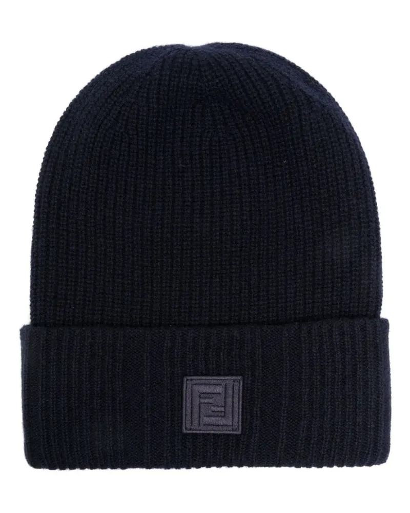 Fendi Beanie mit FF - Blau Blau