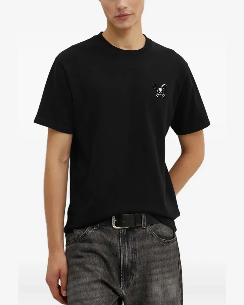 The Kooples logo-detail crew-neck T-shirt - Schwarz Schwarz