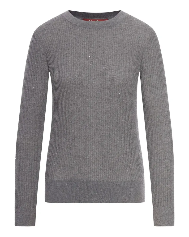 Max Mara Gerippter Marabu Pullover - Grau Grau