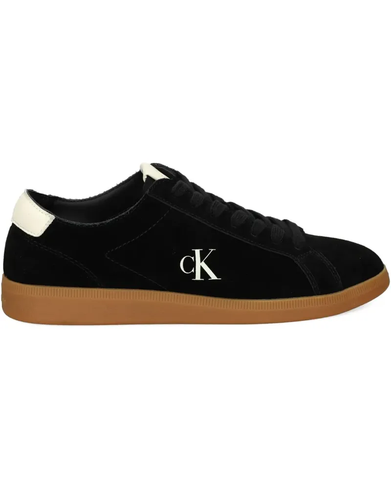 Calvin Klein Sneakers aus Wildleder mit Logo-Detail - Schwarz Schwarz