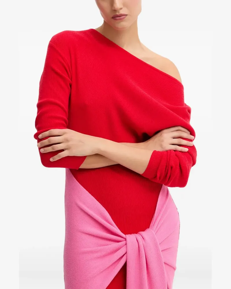 Never Fully Dressed one-shoulder midi dress - Rot Rot