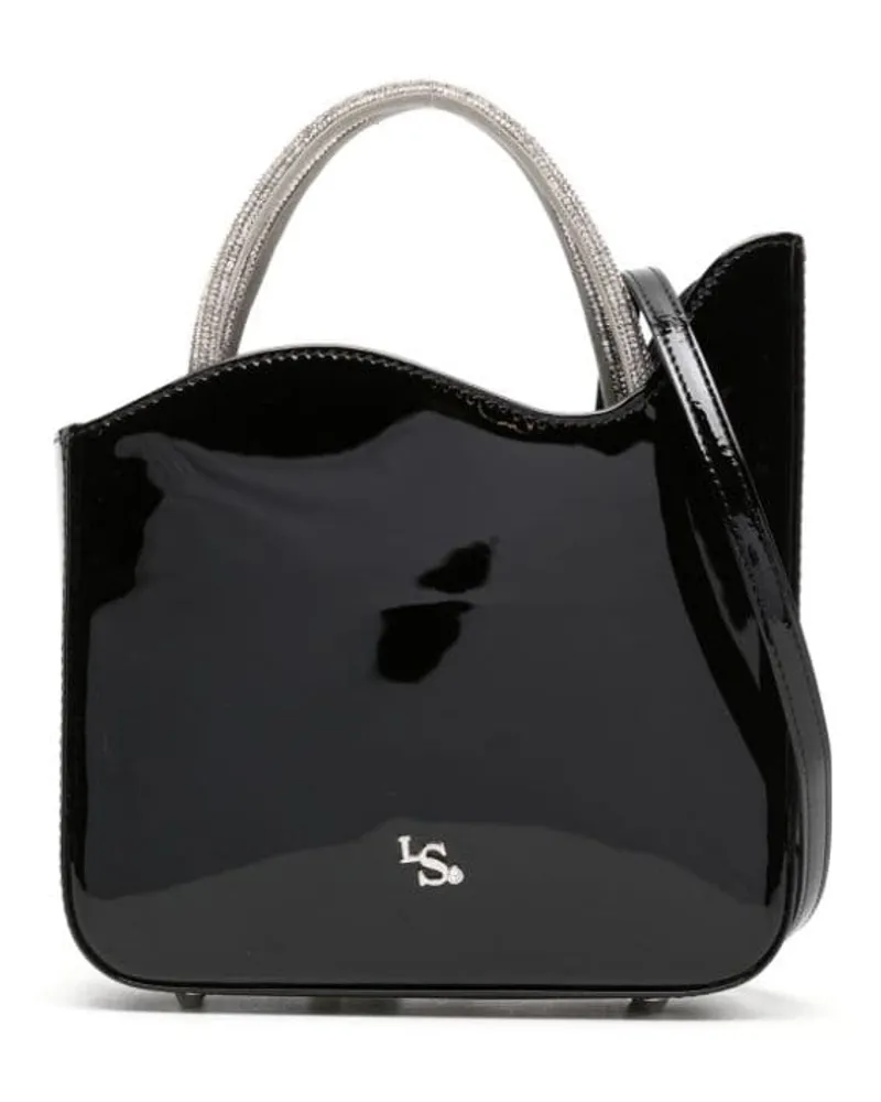 Le Silla Ivy Schultertasche aus Lackleder - Schwarz Schwarz