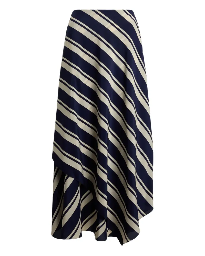 Ralph Lauren Gestreifter Tilda Rock mit Zipfelsaum - Blau Blau