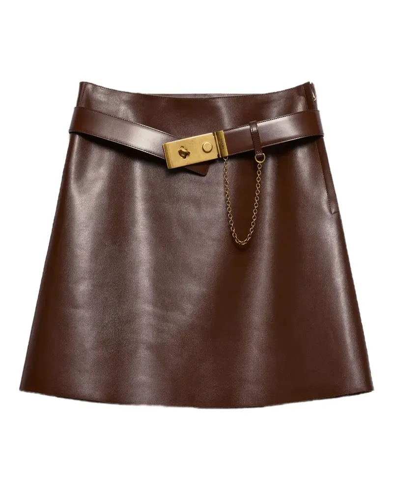 Prada Minirock mit Gürtel - Braun Braun