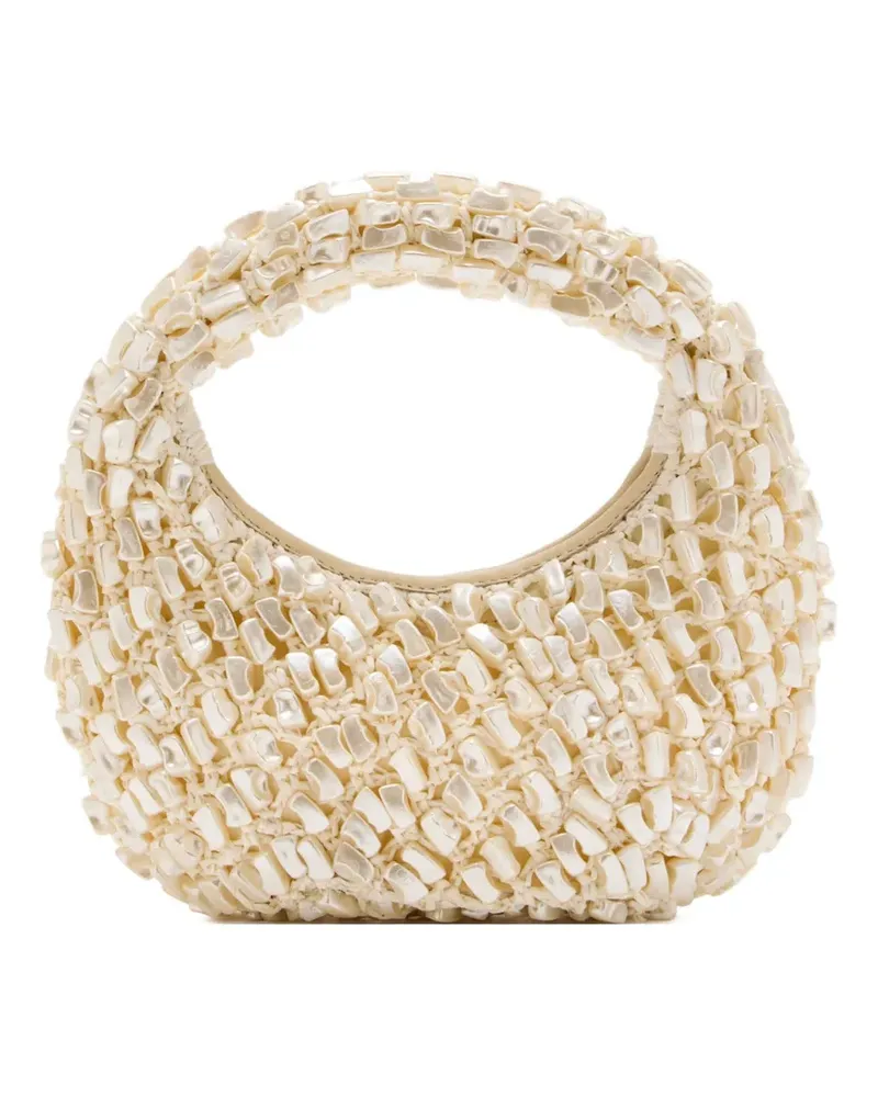 STAUD Reef Handtasche mit Perlen - Nude Nude