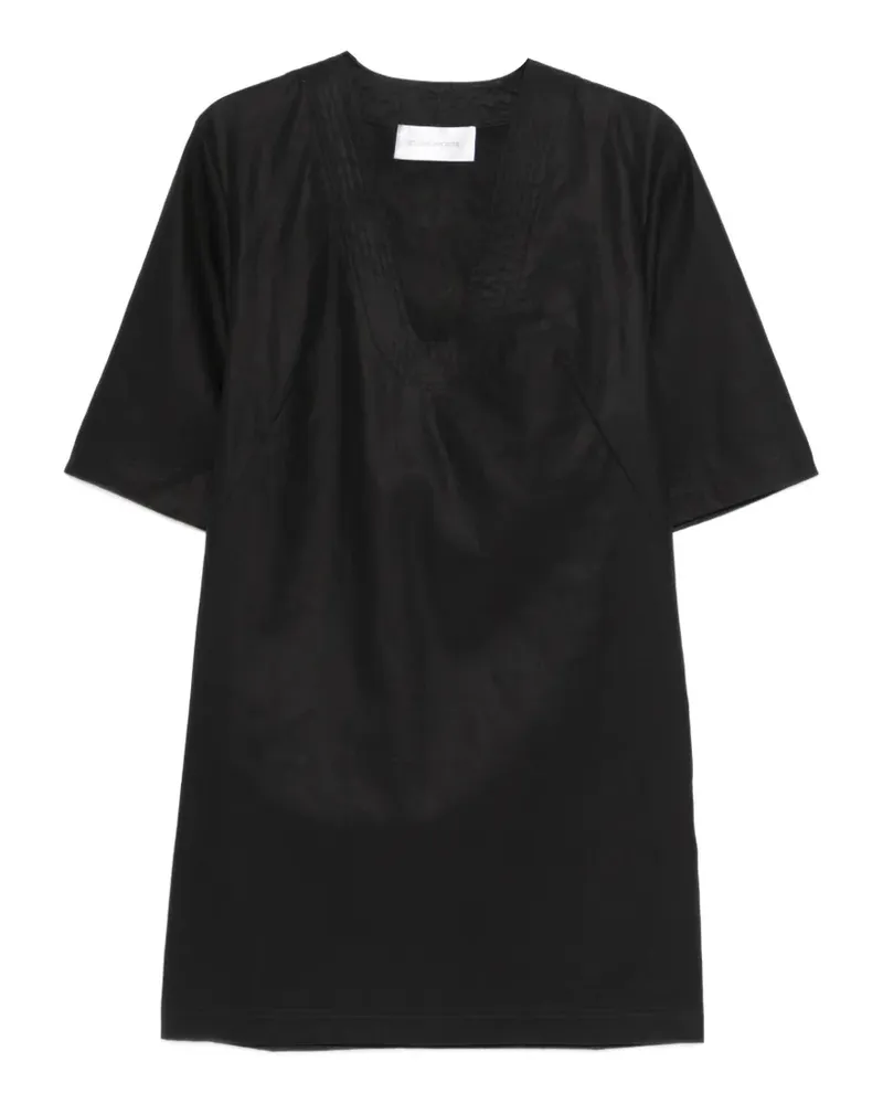 christian wijnants Dawis V-neck short-sleeve dress - Schwarz Schwarz