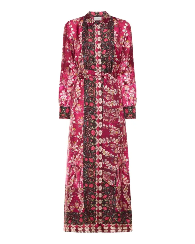 Pierre-Louis Mascia Aloe floral-print silk dress - Rosa Rosa