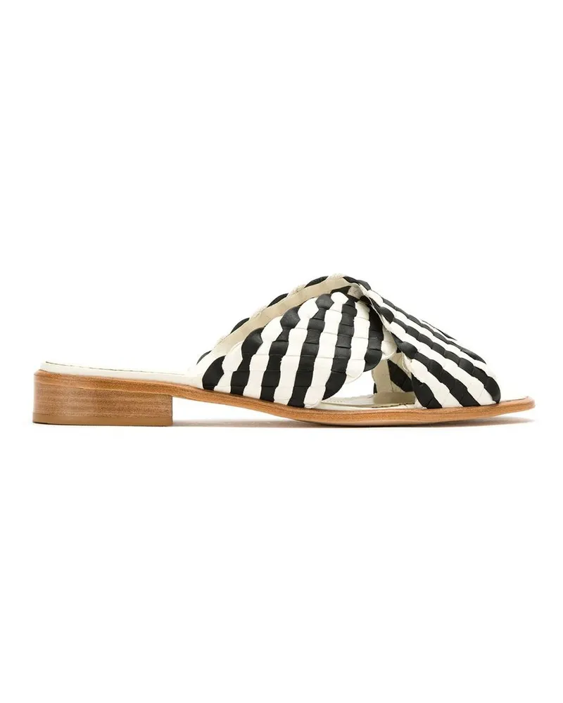 Sarah Chofakian Sandalen aus Leder - Schwarz Schwarz