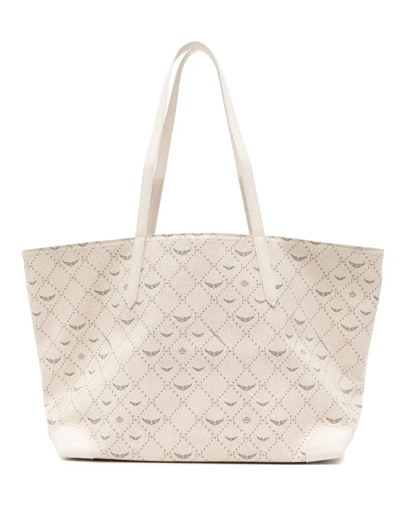 Zadig & Voltaire Perforierter Tote Bag mit Monogramm - Weiß Weiß