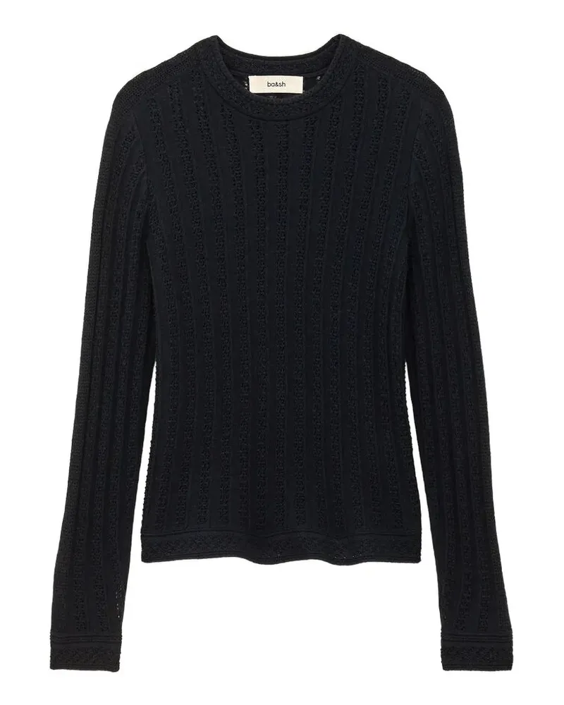 ba&sh Langärmeliger Dakar Pullover aus Pointelle-Strick - Blau Blau