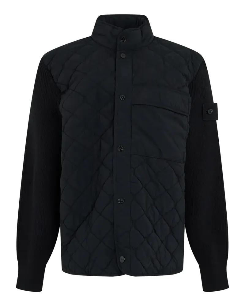 Stone Island 4100016 Smerigliato_S.I. Ghost Jacke - Schwarz Schwarz