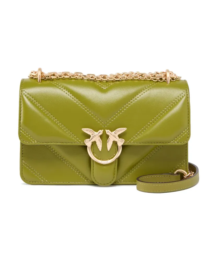 Pinko chevron-quilted leather cross body bag - Grün Grün
