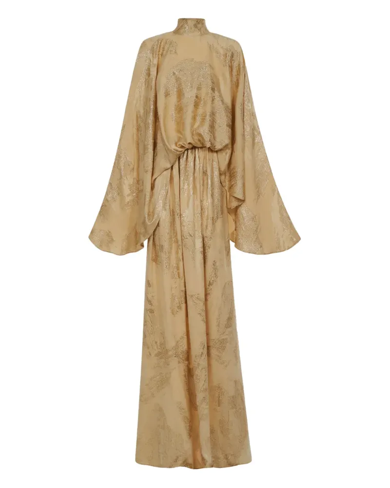 Taller Marmo Lamarr long-sleeve high-neck maxi dress - Gold Gold