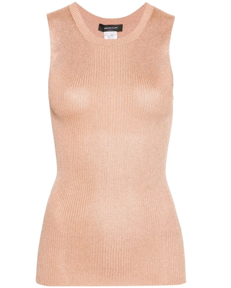 Fabiana Filippi Geripptes Lurex-Tanktop - Nude Nude