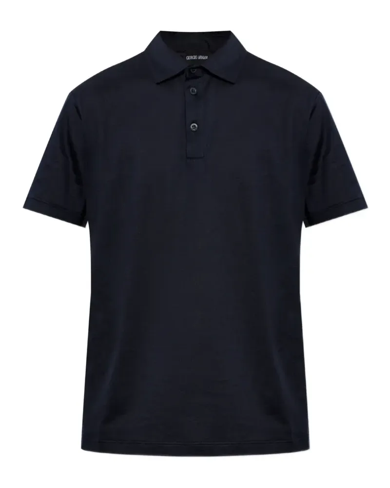 Giorgio Armani Poloshirt mit kurzen Ärmeln - Blau Blau