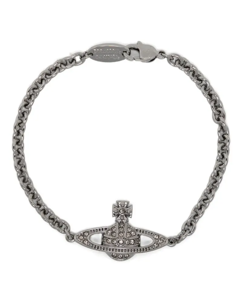 Vivienne Westwood Perlenarmband mit Reichsapfel - Silber Silber