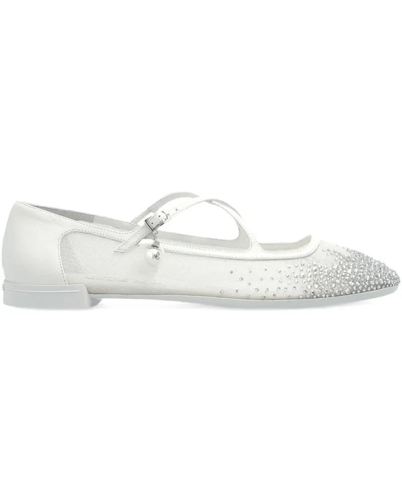 Jimmy Choo Pumps mit Kristallen - Weiß Weiß