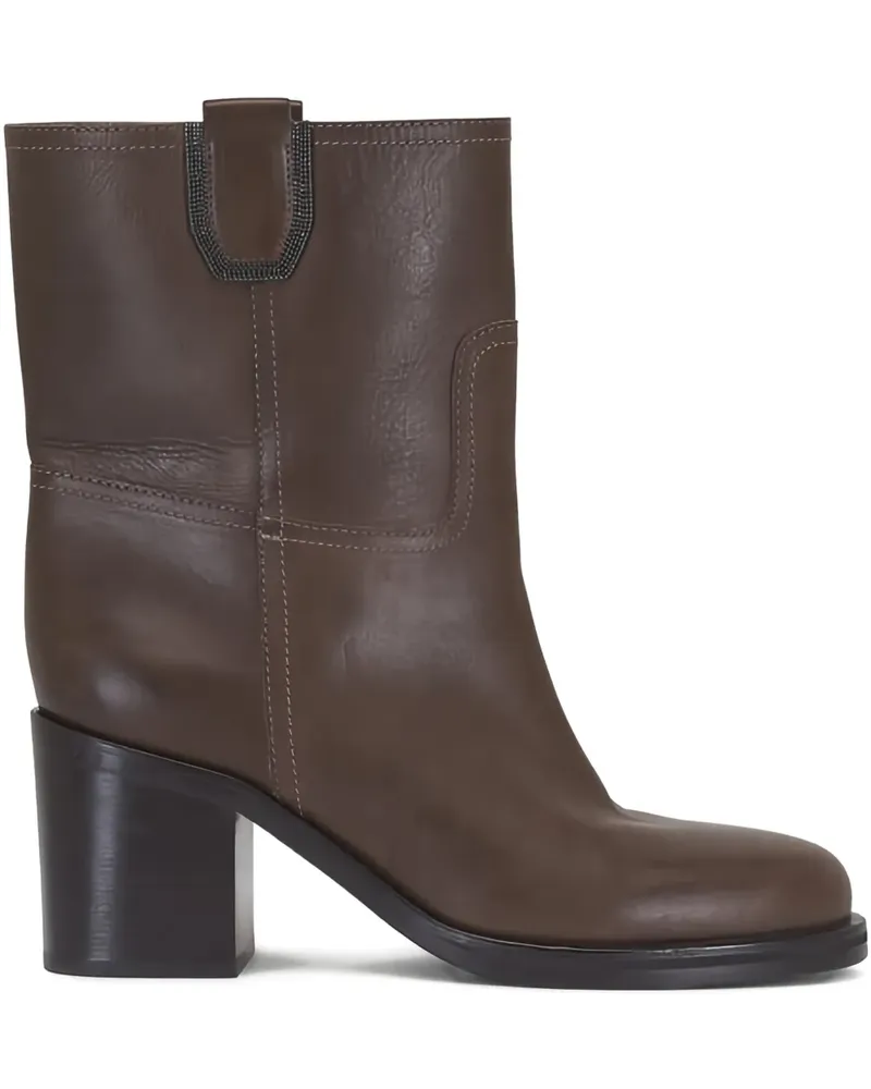 Brunello Cucinelli Stiefel mit Lasche 60mm - Braun Braun