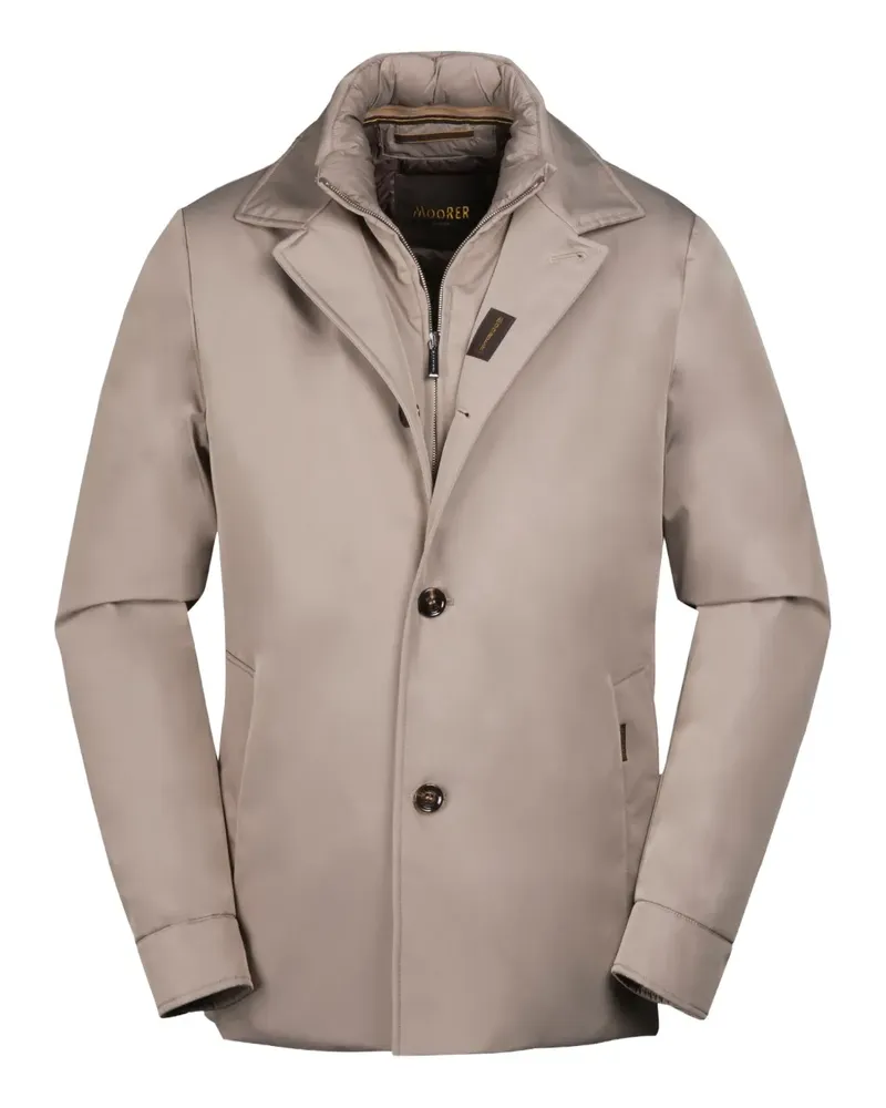 MOORER Mendel button-collar jacket - Nude Nude