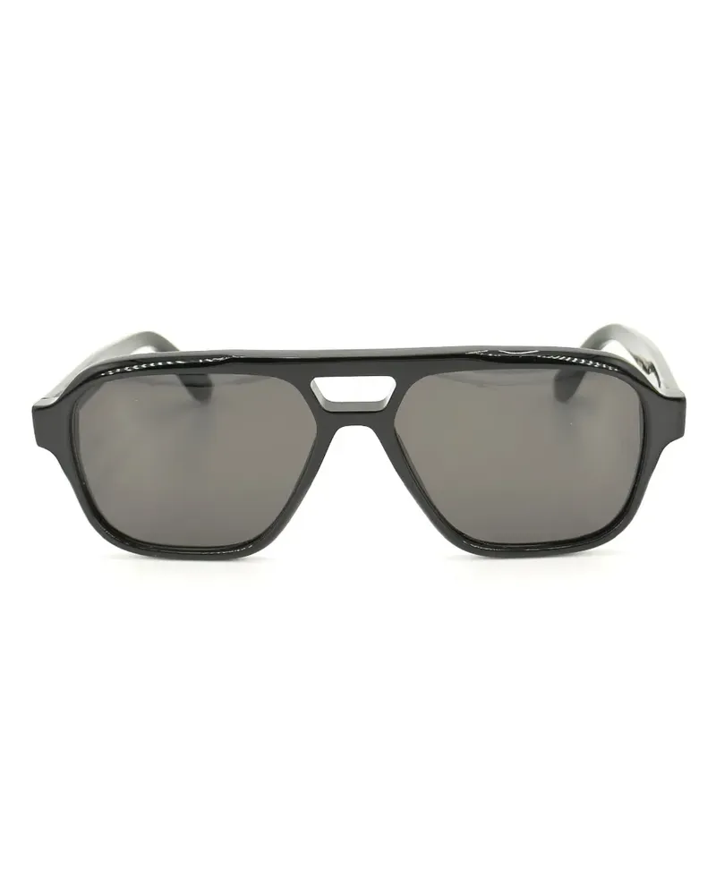 RETROSUPERFUTURE Sonnenbrille mit eckigem Gestell - Schwarz Schwarz