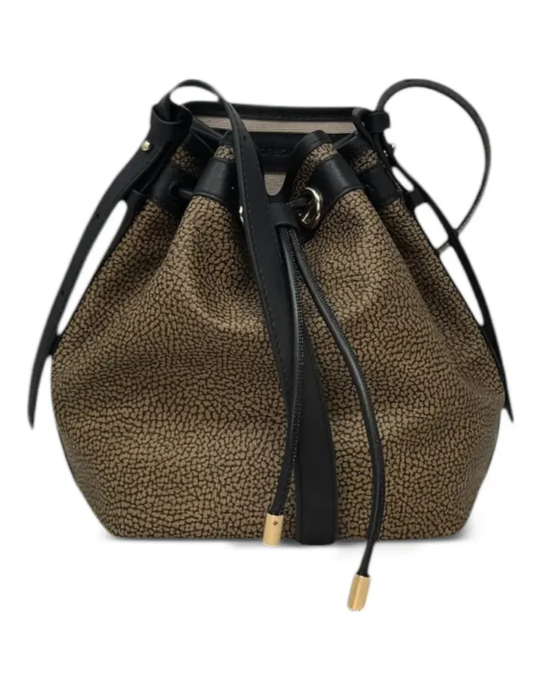 Borbonese Mini Flight Beuteltasche mit Kordelzug - Braun Braun