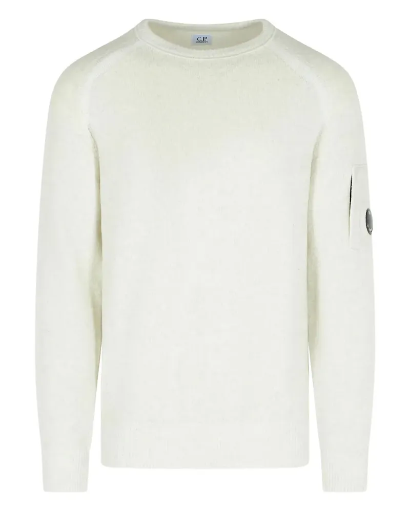 C.P. Company Pullover mit Logo-Patch - Weiß Weiß