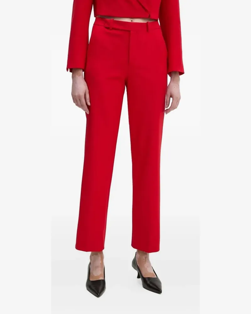 Drykorn Hose mit hohem Bund - Rot Rot