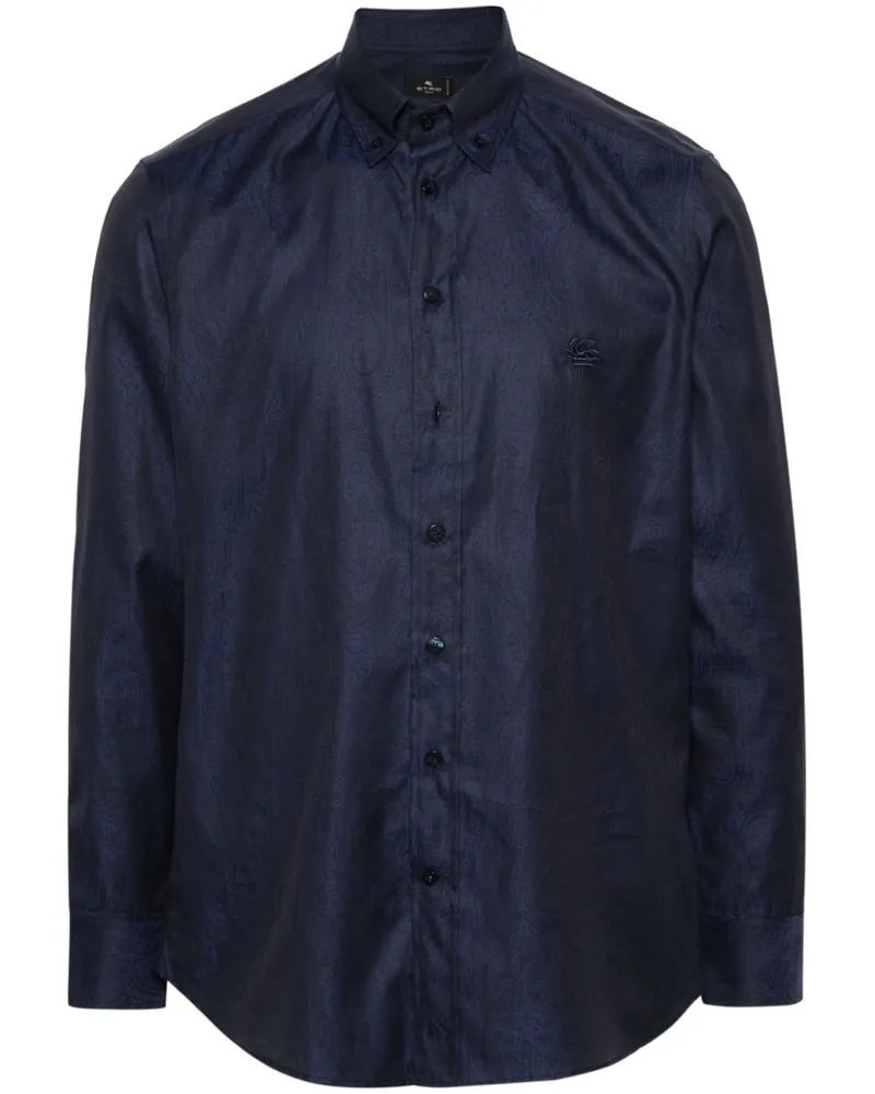 Etro Hemd mit Pegaso-Motiv - Blau Blau