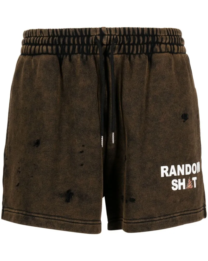 Natasha Zinko Random Shorts im Distressed-Look Braun